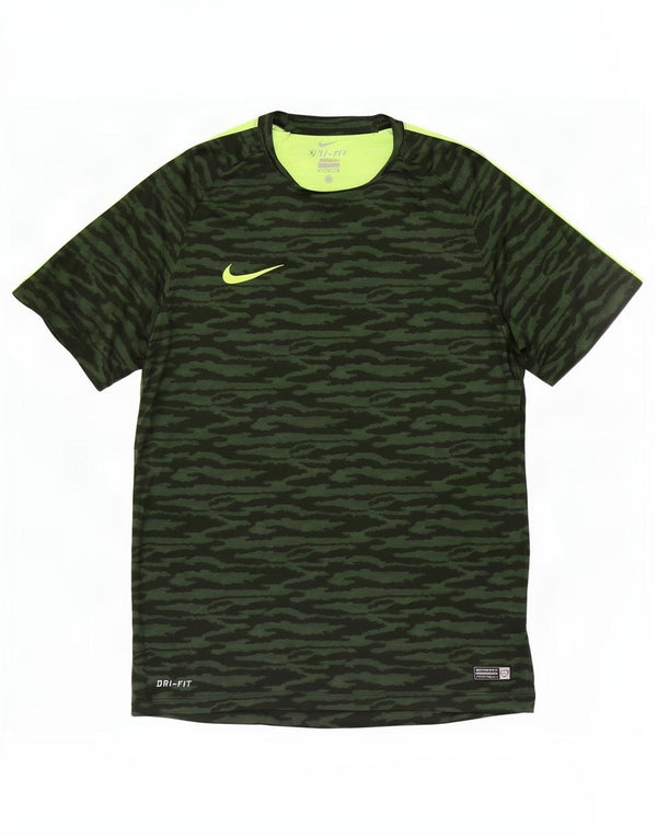 Tricou Nike Dri Fit pentru bărbați Top Mediu Verde Camuflaj Poliester