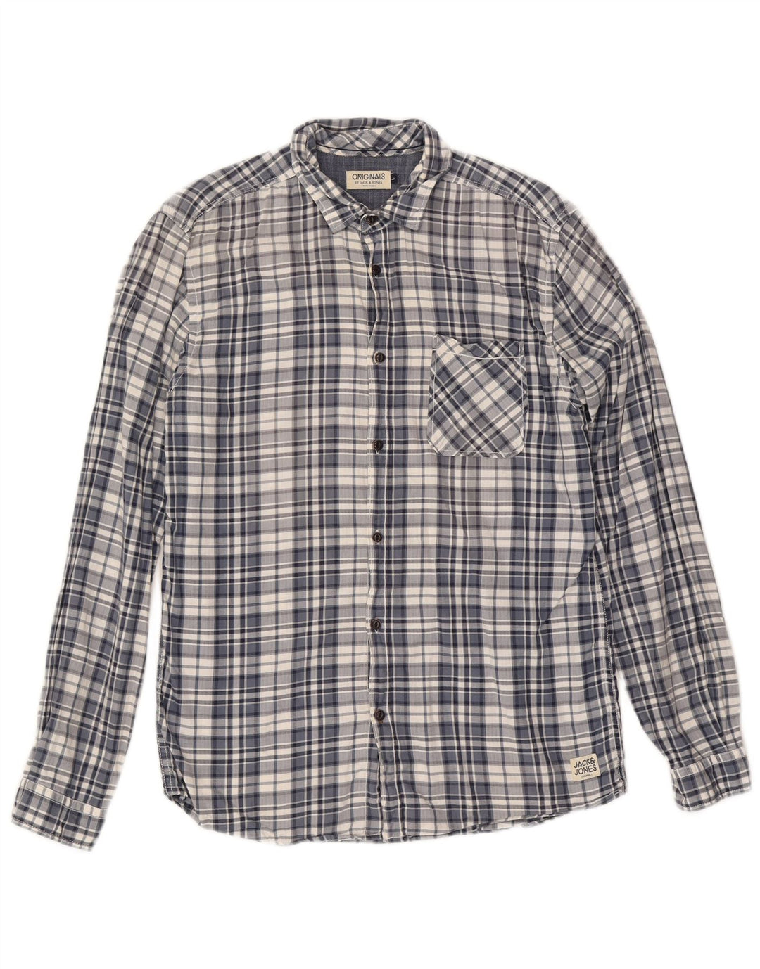 Cămașă Jack & Jones pentru bărbați, mare, albastru, din bumbac