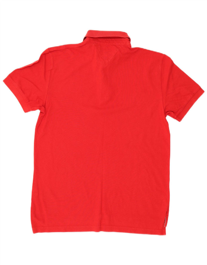 Tricou polo Tommy Hilfiger pentru bărbați, bumbac roșu mediu