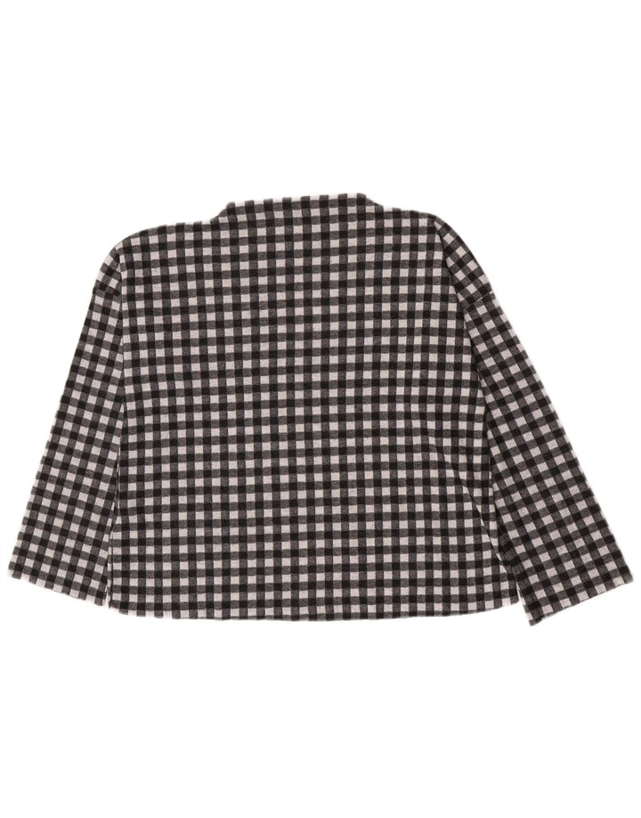 Top supradimensionat pentru femei Zara cu mânecă lungă UK 10, mic, negru, poliester