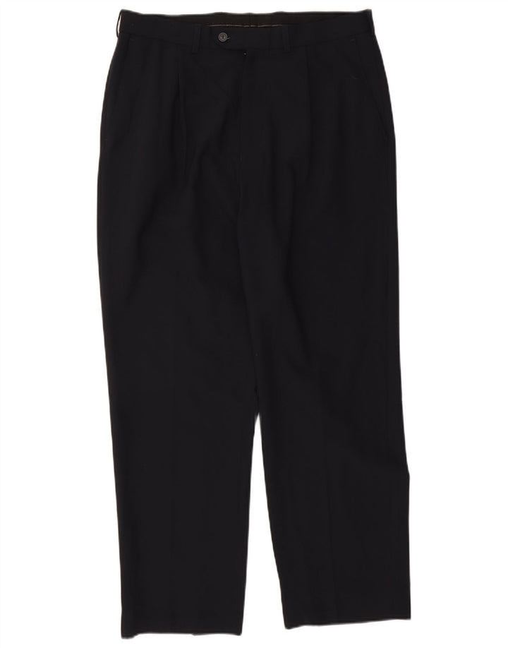 Pantaloni de costum pentru bărbați Marks & Spencer L34 L29 bleumarin poliester