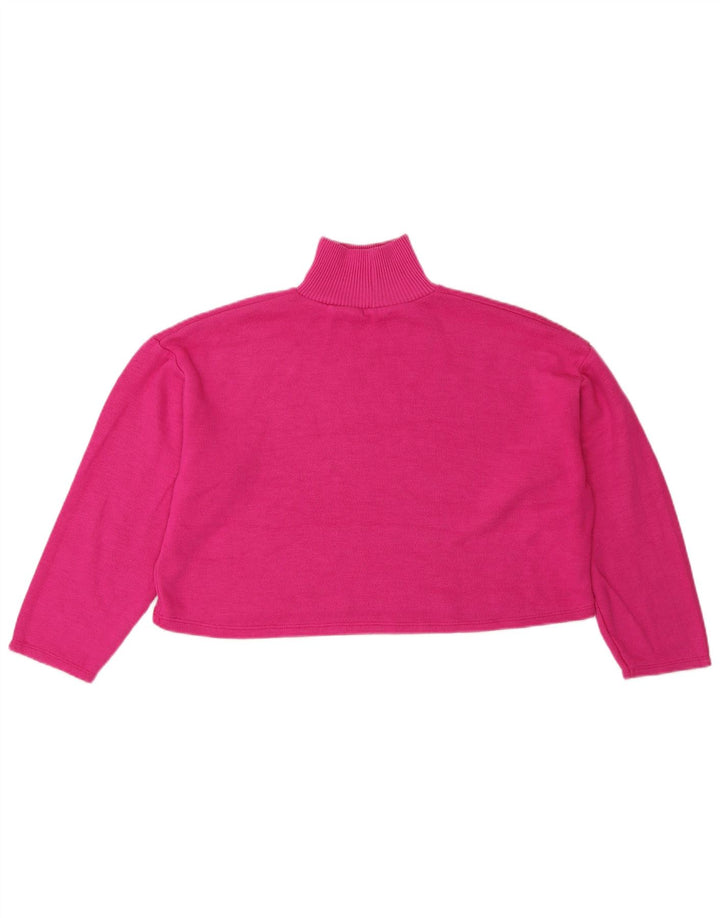 Pulover oversize cu gât țestoasă pentru femei Zara UK 10 Mic roz