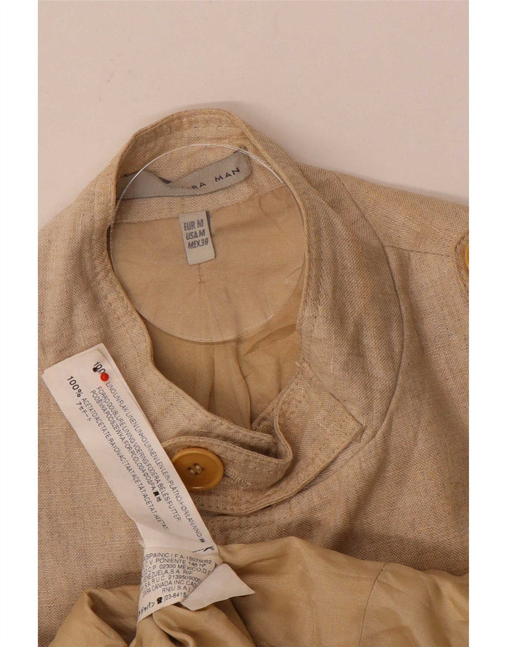 Jachetă militară pentru bărbați Zara UK 38 Medium Bej In