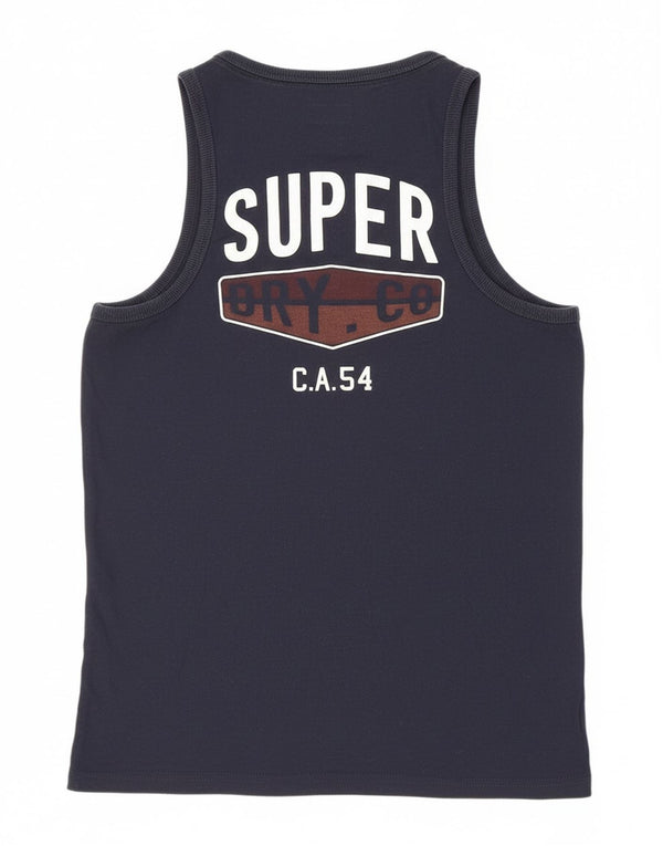 Vestă Superdry pentru femei UK 18 XL, bumbac bleumarin