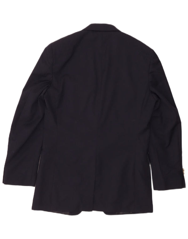 Jachetă Blazer pentru bărbați Chaps cu 2 nasturi cu paragate UK 38 Mediu Lână bleumarin