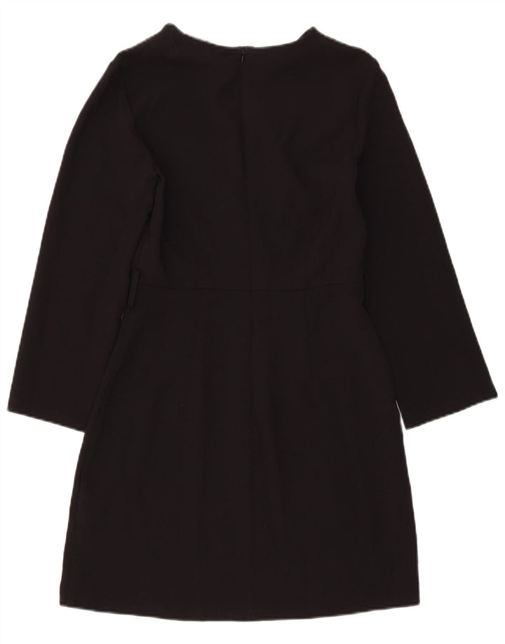 Rochie teacă cu mânecă lungă pentru femei Zara UK 8 Poliester negru mic