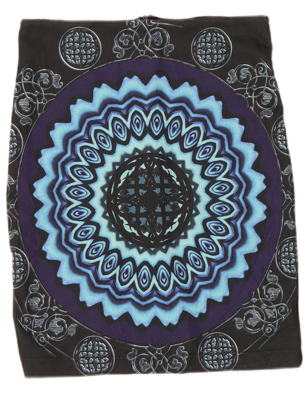 Fusta creion pentru femei Desigual Medium W30 Bleumarin Paisley