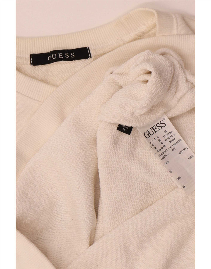 Pulover Guess pentru damă cu grafică, UK 14, bumbac alb, mediu