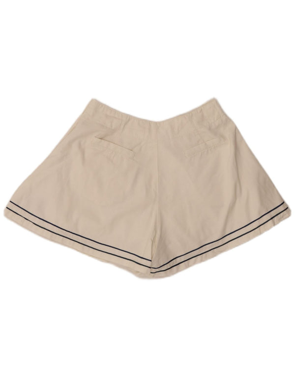 Pantaloni scurți casual vintage pentru femei, mediu W28, bumbac alb