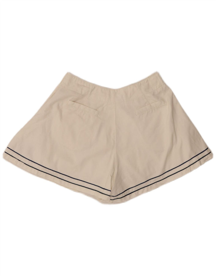 Pantaloni scurți casual vintage pentru femei, mediu W28, bumbac alb