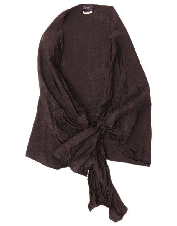Luisa Spagnoli Poncho Wrap Cardigan Top Femei Marime Unică Mătase Neagră