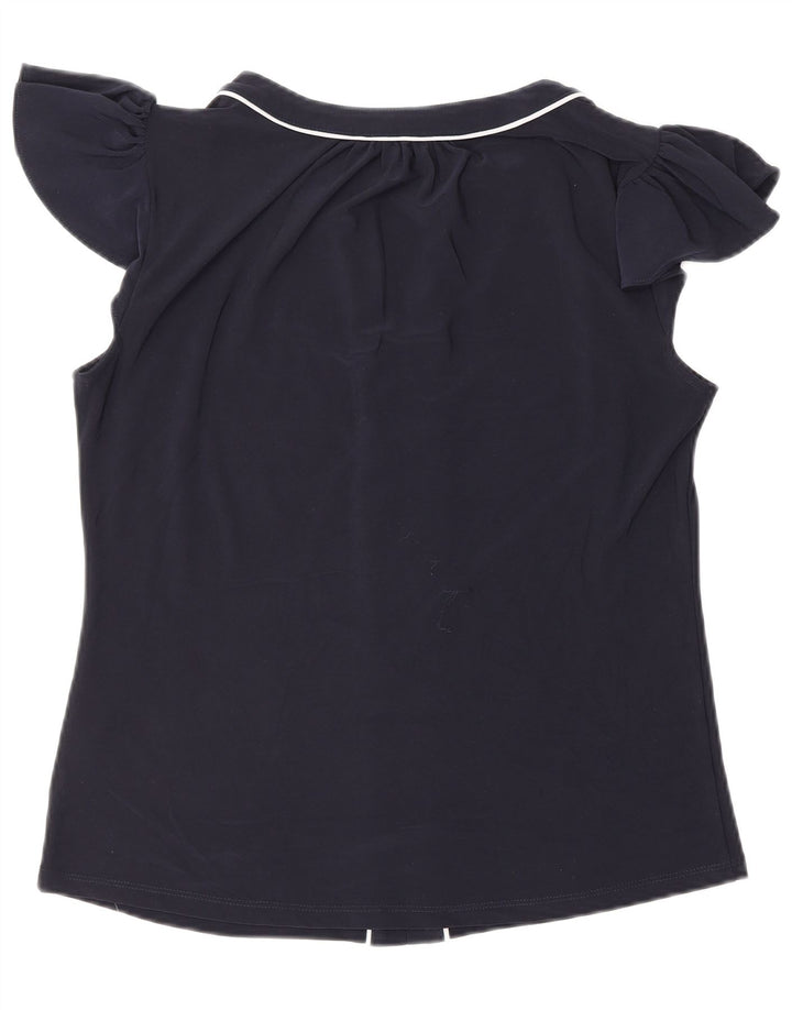 Top bluză TOMMY HILFIGER pentru femei UK 14 Poliester mediu bleumarin