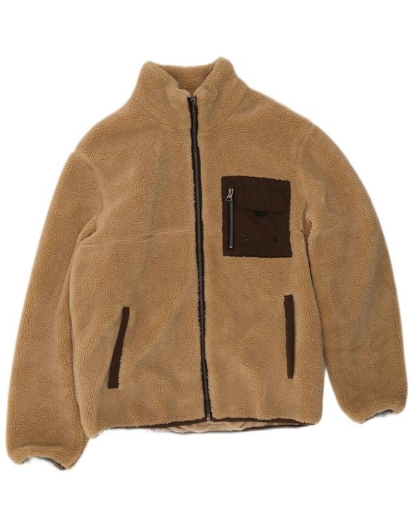 Jachetă pentru bărbați din lână Zara UK 38 Medium Bej Poliester