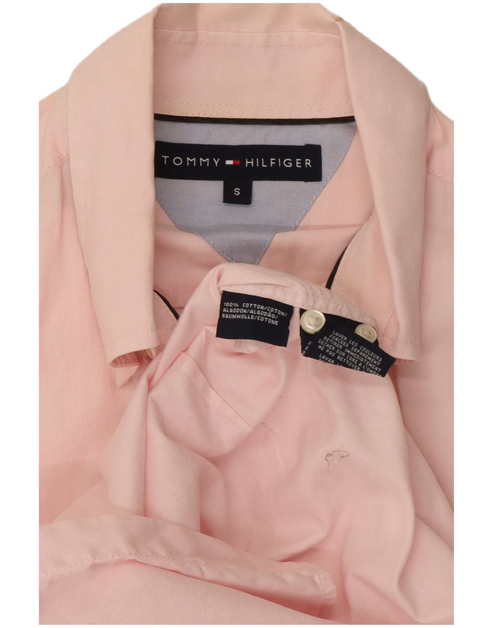Cămașă pentru bărbați Tommy Hilfiger, bumbac roz mic