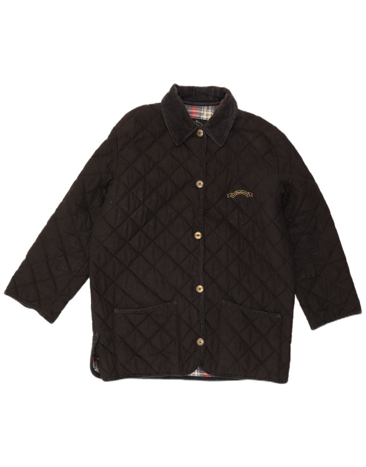 Jachetă matlasată vintage pentru femei IT 48 XL bumbac negru