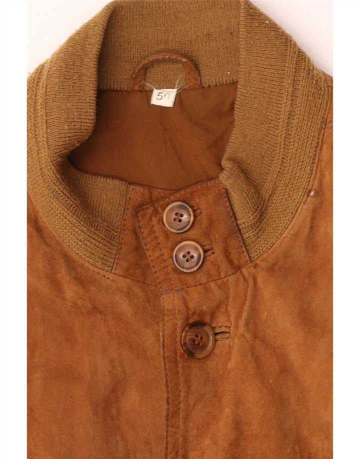 Bomber Vintage pentru bărbați din piele intoarsa IT 50 Large Brown