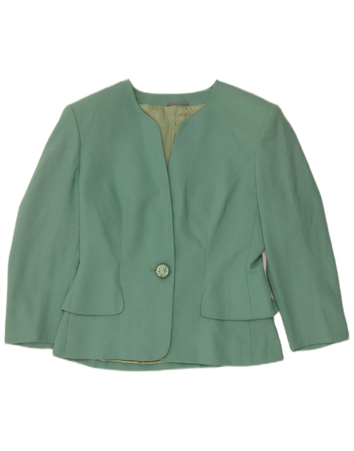 Vintage Womens 1 Button 2 Piece Set UK 12 Medium W28 Green Acetat