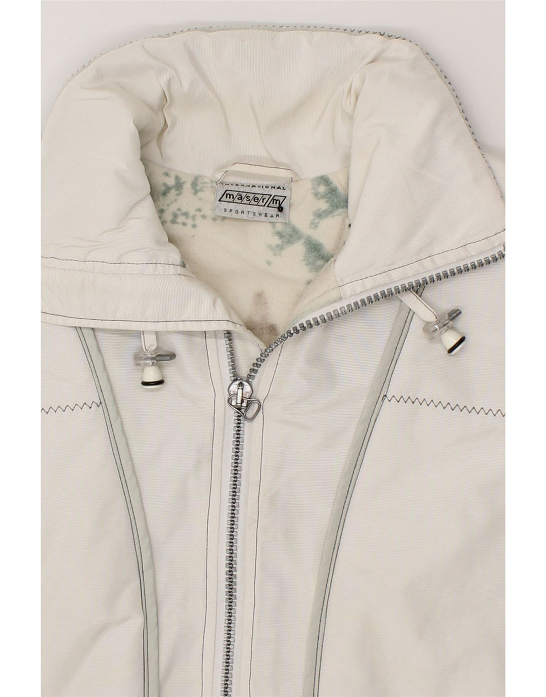 MASER M Mens Graphic Ski Jacket UK 42 XL Grey Vintage Maser M and Second-Hand Maser M from Messina Hembry 