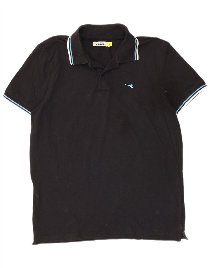 DIADORA Tricou Polo Barbati Bumbac Negru Mediu