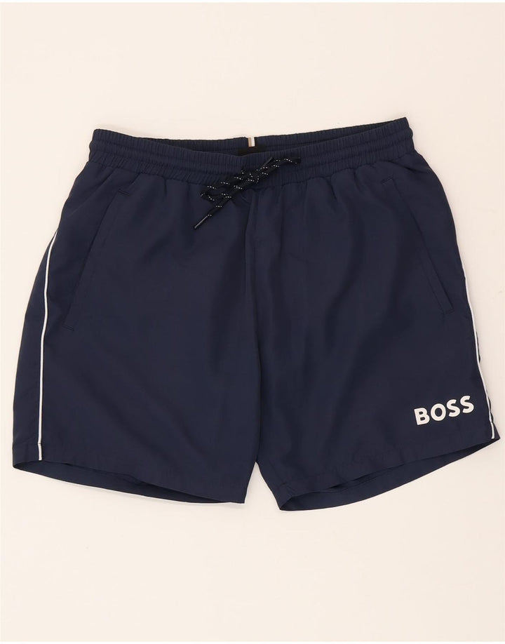 Pantaloni scurți de înot Hugo Boss pentru bărbați, mici, bleumarin