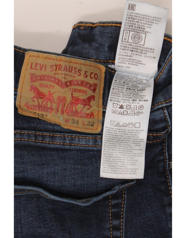Levi's 512 Slim Tapered Jeans W34 L32 bumbac bleumarin pentru bărbați