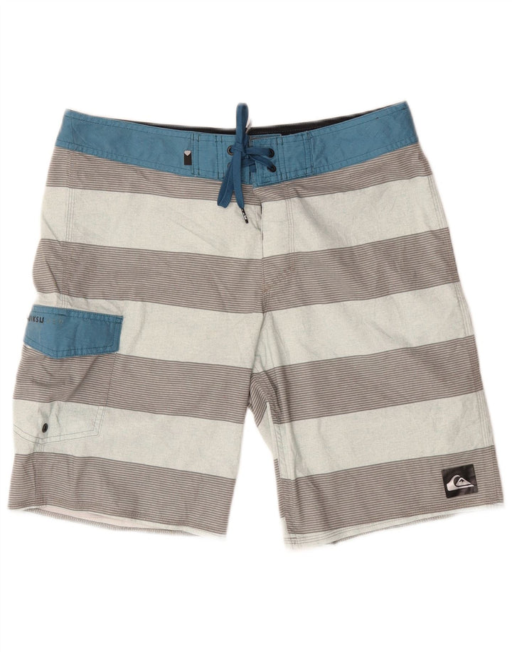 Pantaloni scurți de înot Quiksilver pentru bărbați, poliester cu dungi multicolore medii