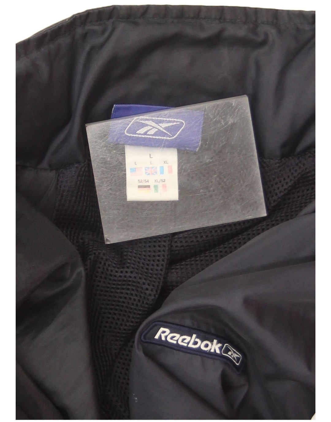 Jachetă de ploaie pentru bărbați Reebok UK 40 mare, albastru, nailon