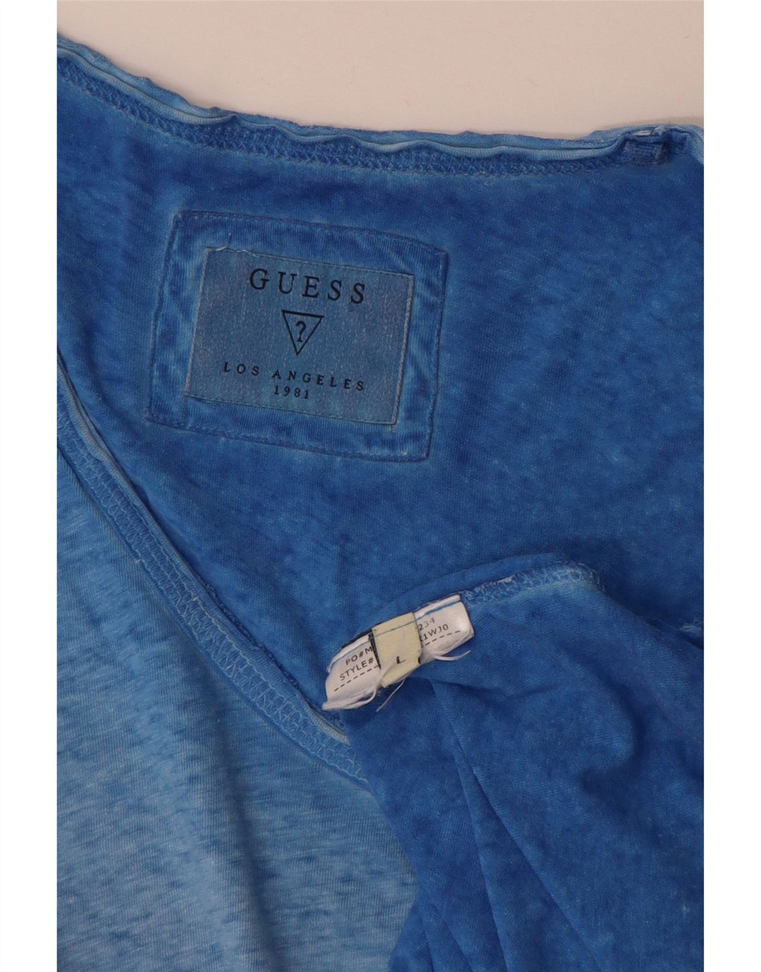 Tricou Guess pentru bărbați Top mare albastru pete