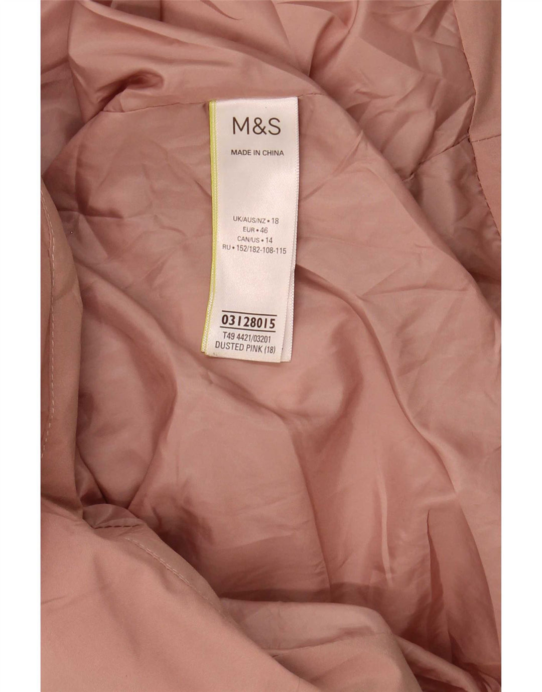 Marks & Spencer Palton supradimensionat cu glugă pentru femei UK 18 XL, poliester roz