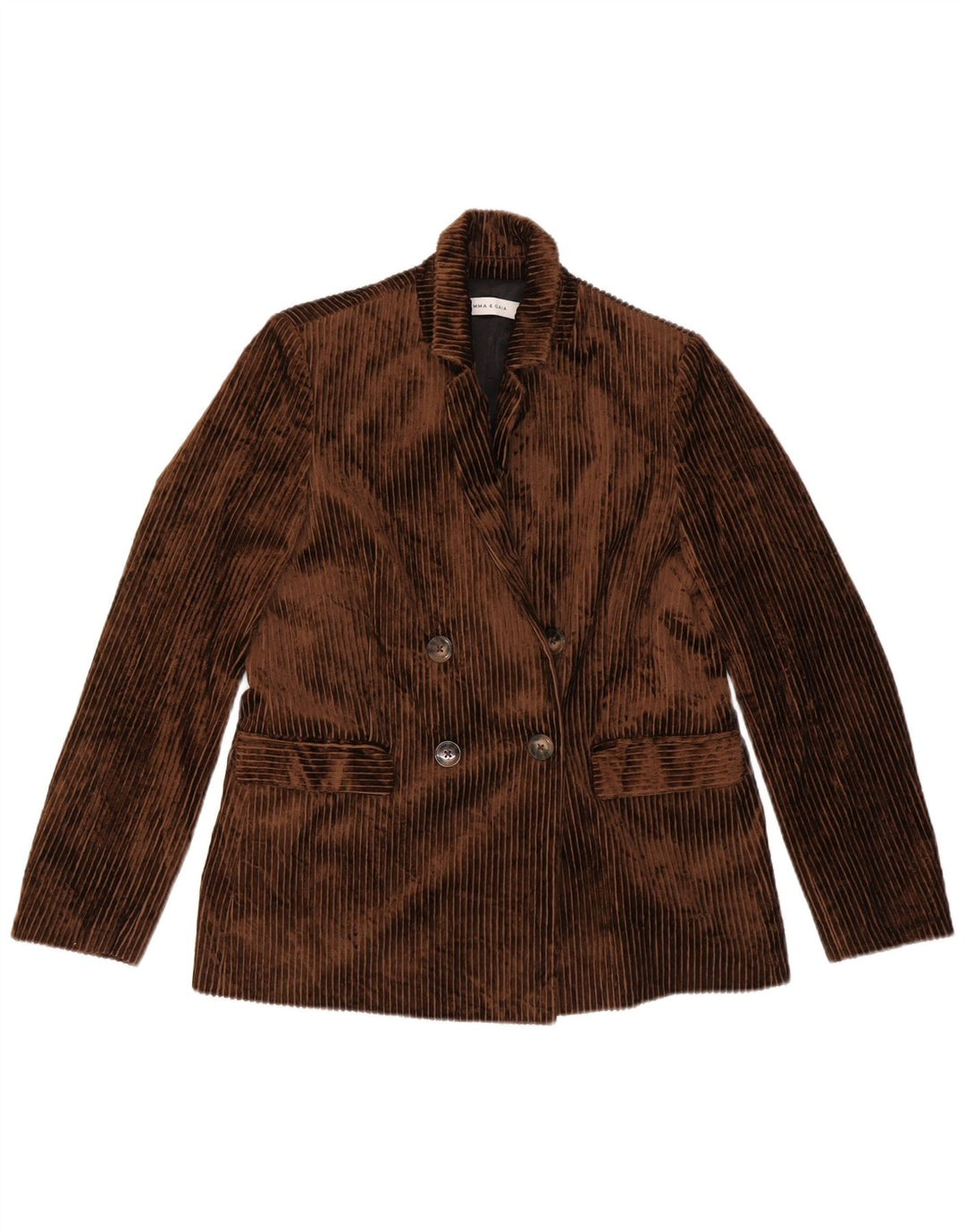 EMMA & GAIA Costum 2 piese din velur pentru femei IT 44 Medium W28 L28 Maro