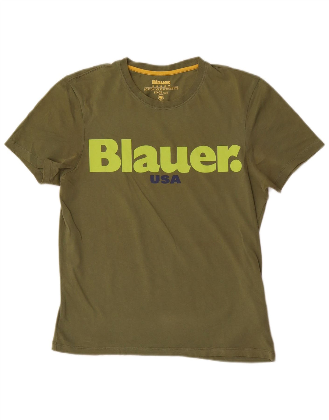 Tricou grafic Blauer pentru bărbați Top mic bumbac kaki