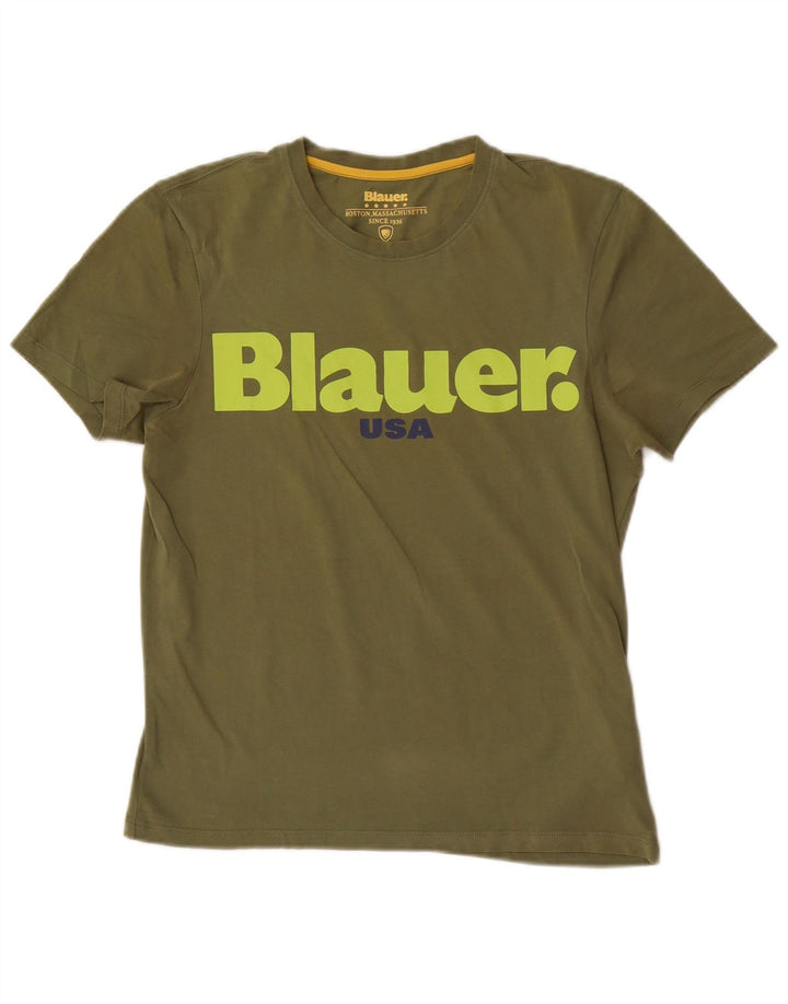 Tricou grafic Blauer pentru bărbați Top mic bumbac kaki