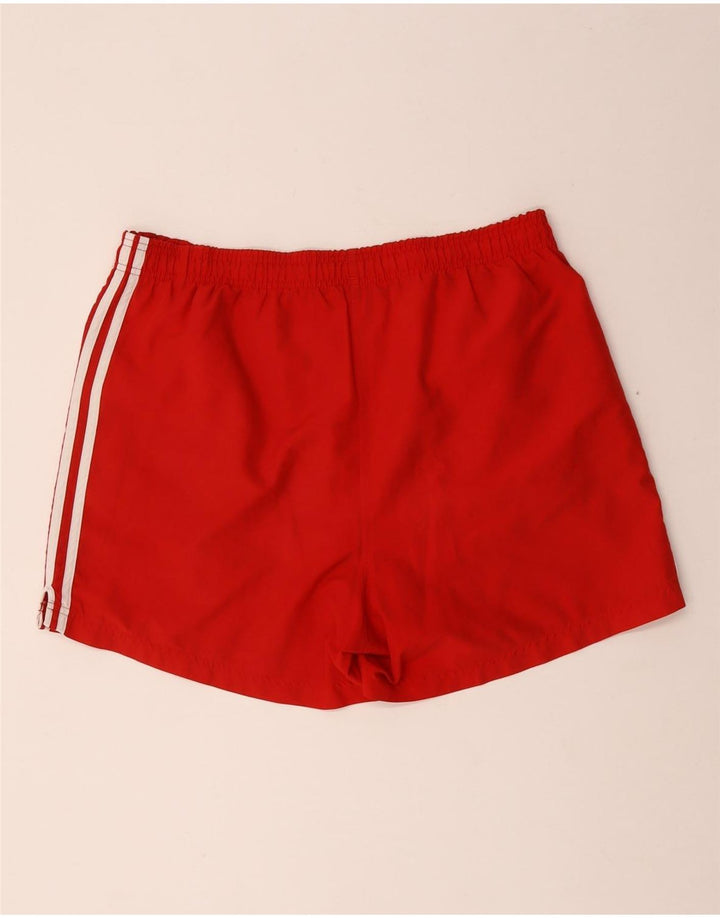 Pantaloni scurți sport adidas pentru bărbați, poliester cu dungi roșii medii