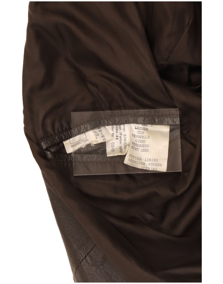 Jachetă de piele VINTAGE pentru bărbați, cu ajustare largă, UK 36, maro, piele mică