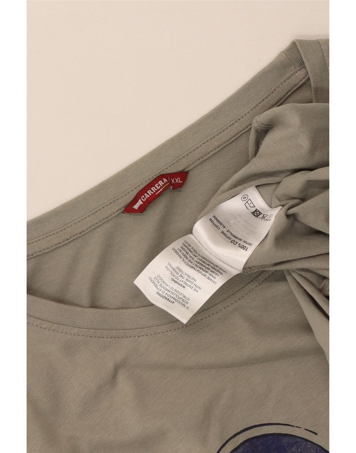 Tricou grafic pentru bărbați Carrera Top 2XL bumbac gri