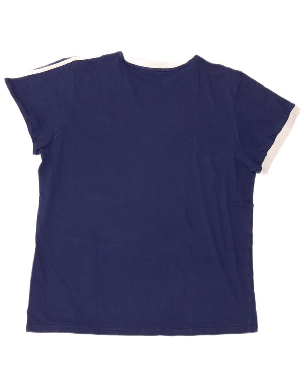 Tricou pentru femei Adidas UK 18 XL Bumbac albastru