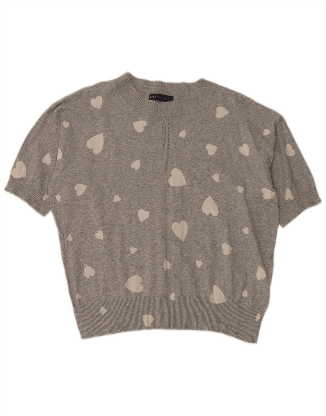 Pulover pentru femei Marks & Spencer, cu model abstract, cu decolteu rotund, UK 16 L
