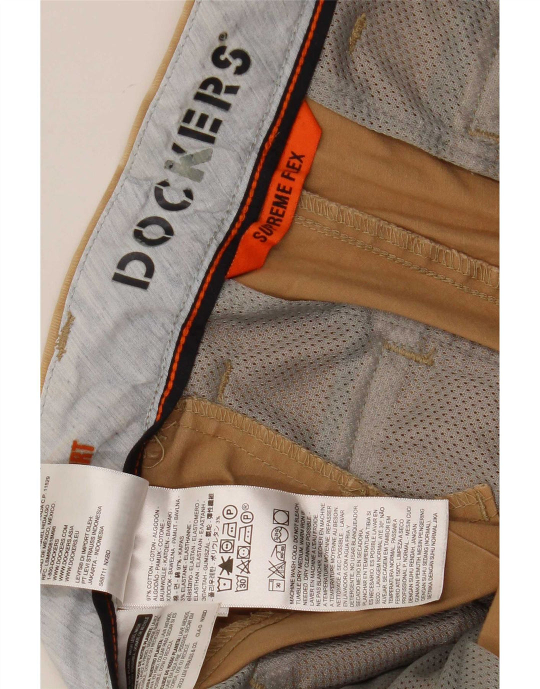 Pantaloni scurti chino Dockers pentru bărbați W32, bumbac mediu bej