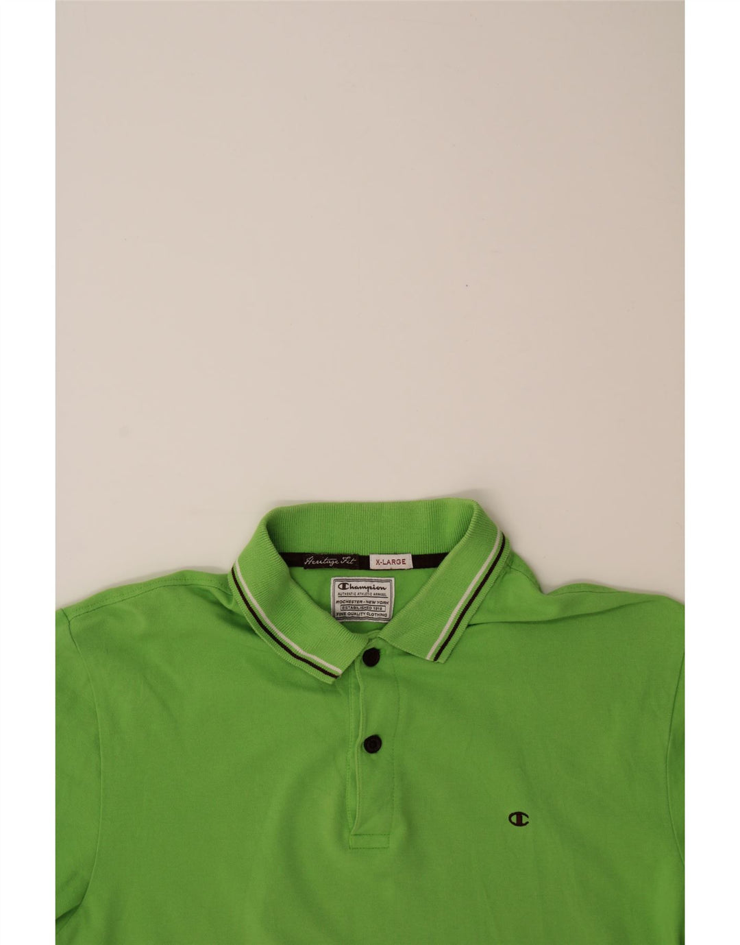 CHAMPION Mens Polo Shirt XL Green Vintage Champion and Second-Hand Champion from Messina Hembry 