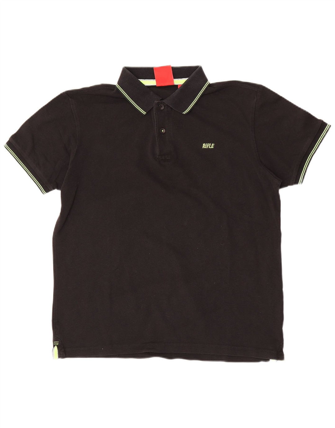 Tricou polo pentru bărbați Rifle, bumbac negru mare