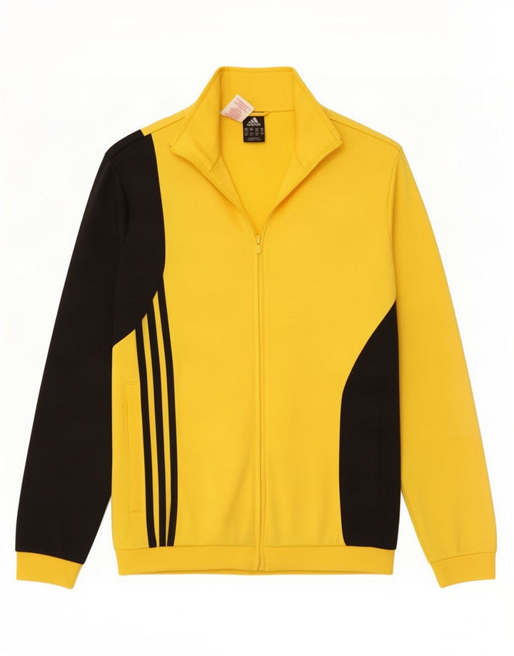 Jachetă de trening pentru băieți Adidas 13-14 ani, poliester color-bloc galben