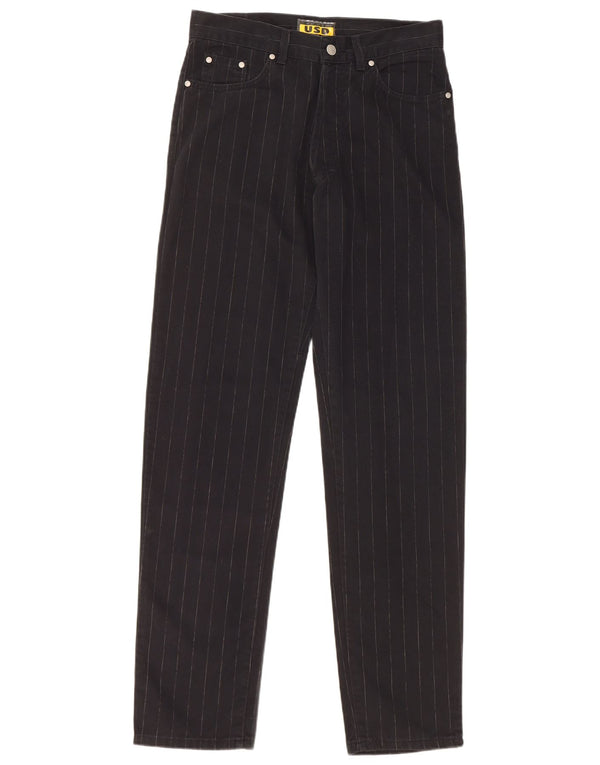 Pantaloni casual conici pentru bărbați vintage W33 L33 bumbac cu dungi negre