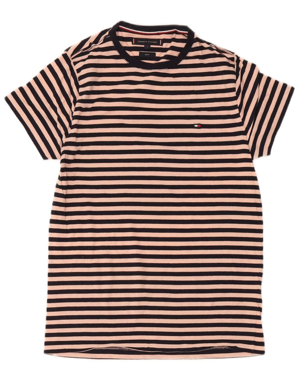 Rochie tricou Tommy Hilfiger pentru femei Slim Fit UK 10 Mic roz cu dungi