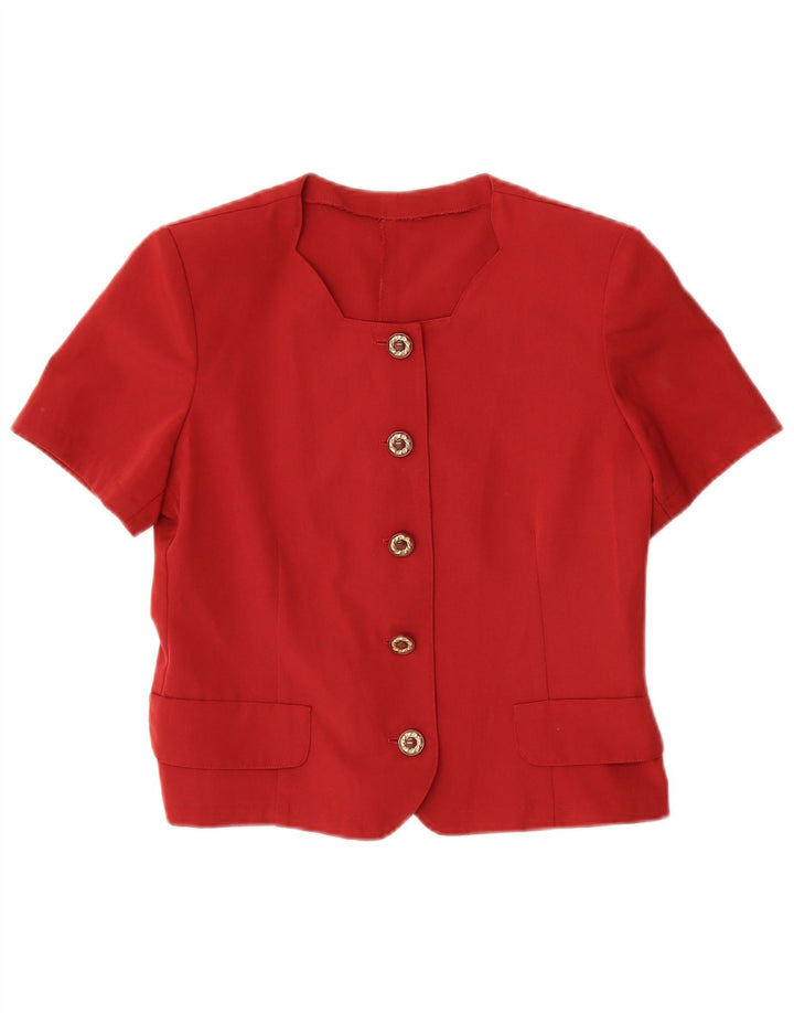 Set fuste vintage pentru femei, 5 nasturi, 2 piese UK 12 Medium W30 Red