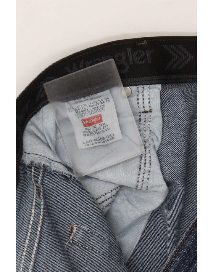 Blugi Capri Wrangler pentru bărbați, cu ajustare normală, W40 L23, bumbac bleumarin
