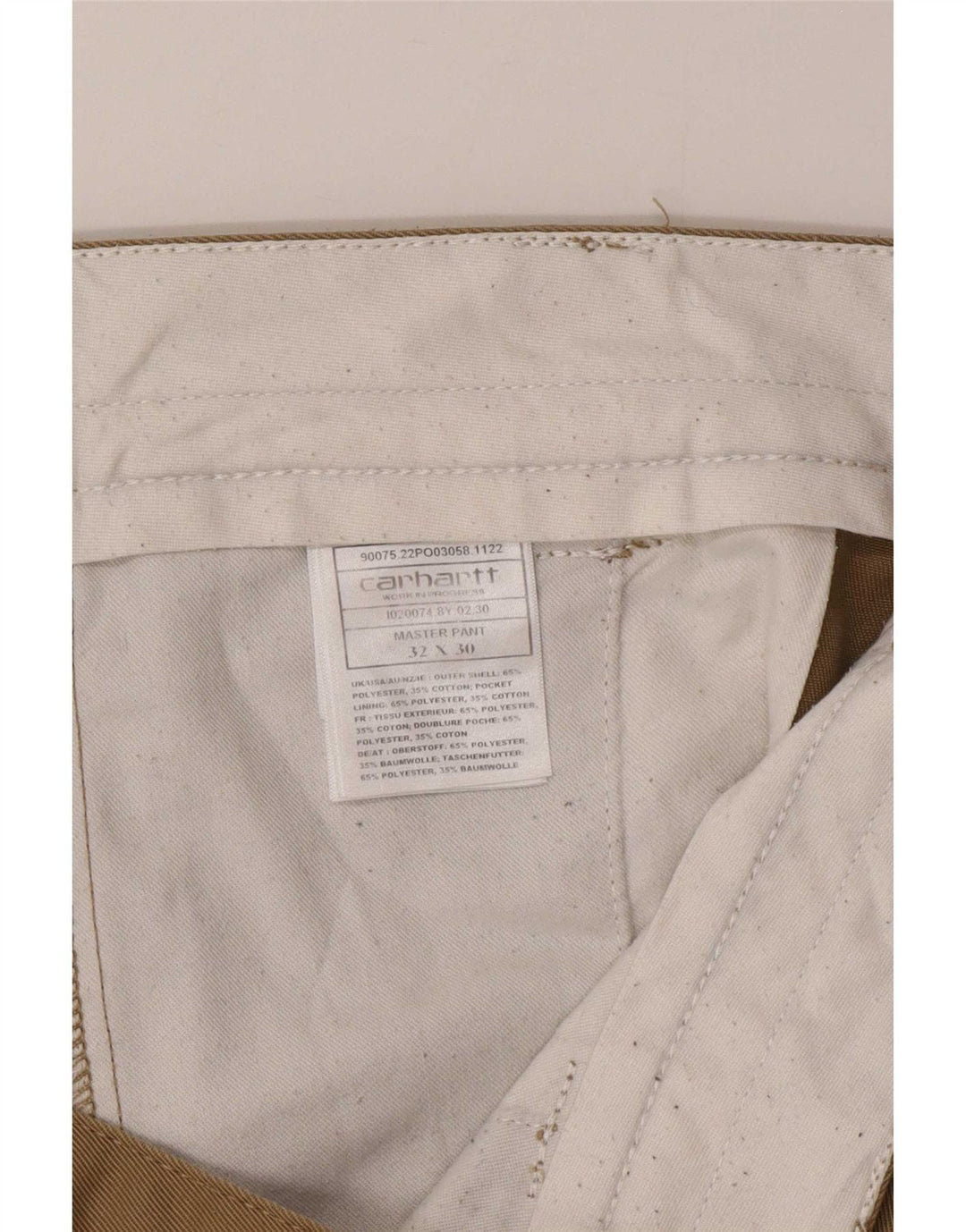 Pantaloni chino slim pentru bărbați Carhartt W32 L30 poliester bej