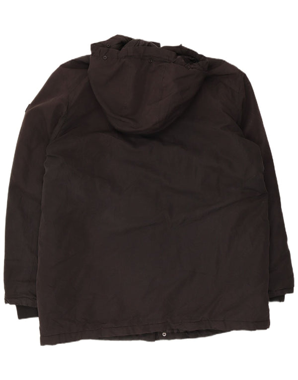 Jack & Jones Mens Hooded Parka Jacket UK 44 XL Black