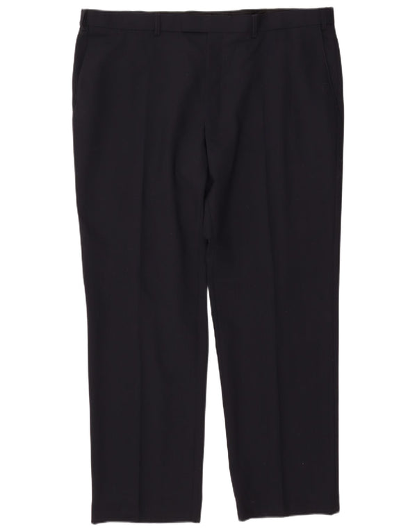 MARKS & SPENCER Pantaloni drepți de performanță pentru bărbați L42 L31 bleumarin