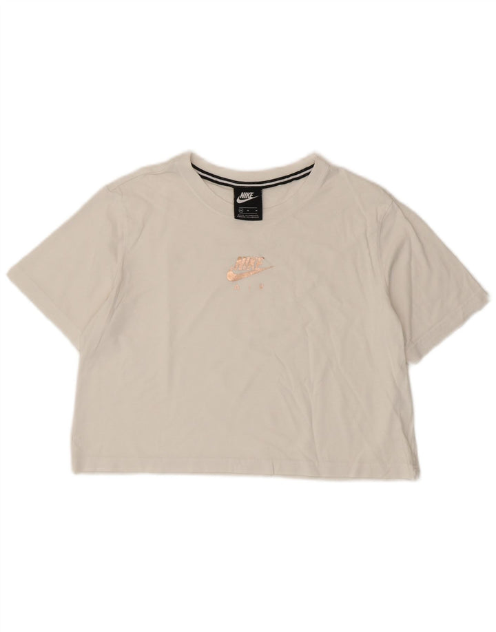 Tricou crop grafic Nike pentru femei Top UK 14 Medium White