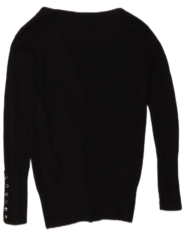 Pulover cardigan pentru femei Zara UK 10 mic, negru, raion